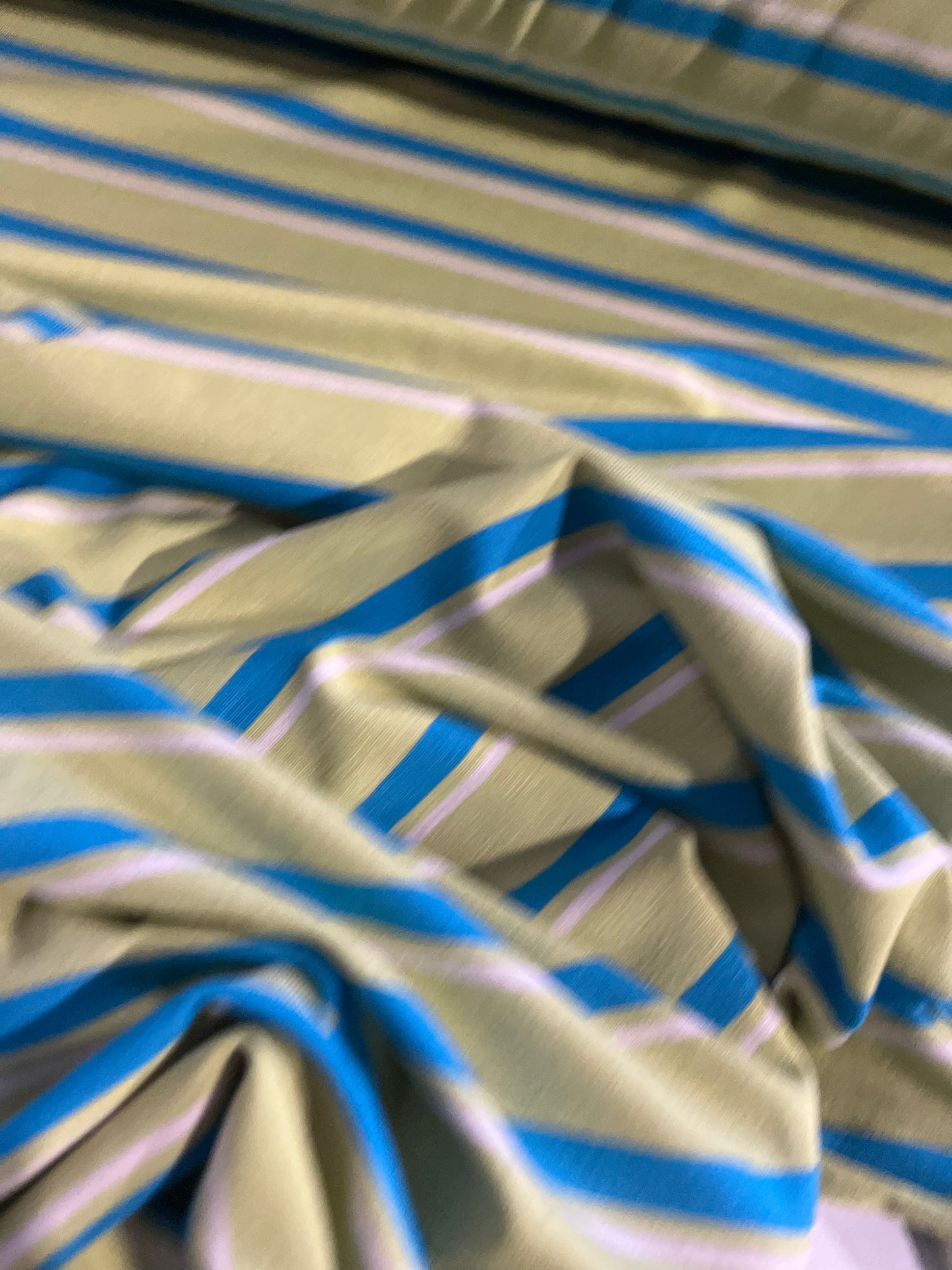 CLAUDY 019 viscose jersey stripes green/turquoise