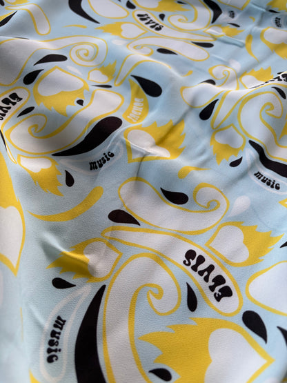 PC AL 026 crêpe Dondup print yellow/ice blue