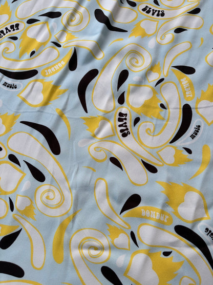 PC AL 026 crêpe Dondup print yellow/ice blue