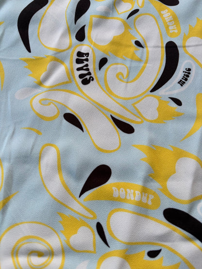 PC AL 026 crêpe Dondup print yellow/ice blue