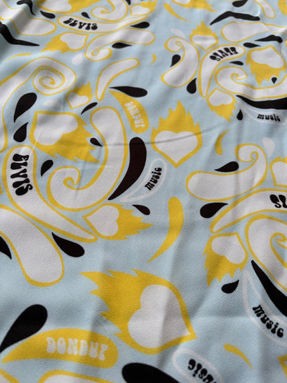 PC AL 026 crêpe Dondup print yellow/ice blue