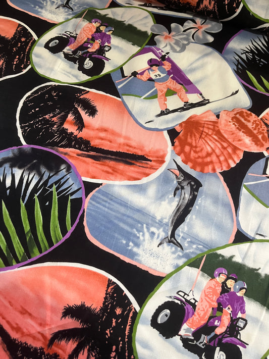 CLAUDY 021 cotton voile comic print