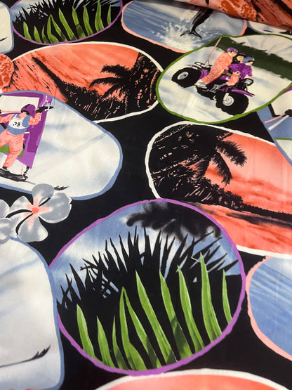 CLAUDY 021 cotton voile comic print