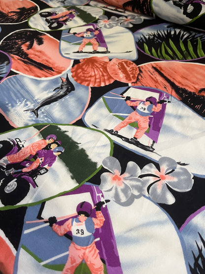 CLAUDY 021 cotton voile comic print