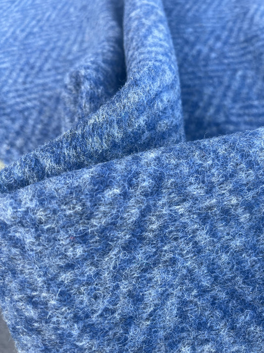 WINDSOR 011 heavy boiled wool chevron petrol/grey