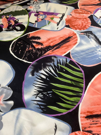 CLAUDY 021 cotton voile comic print