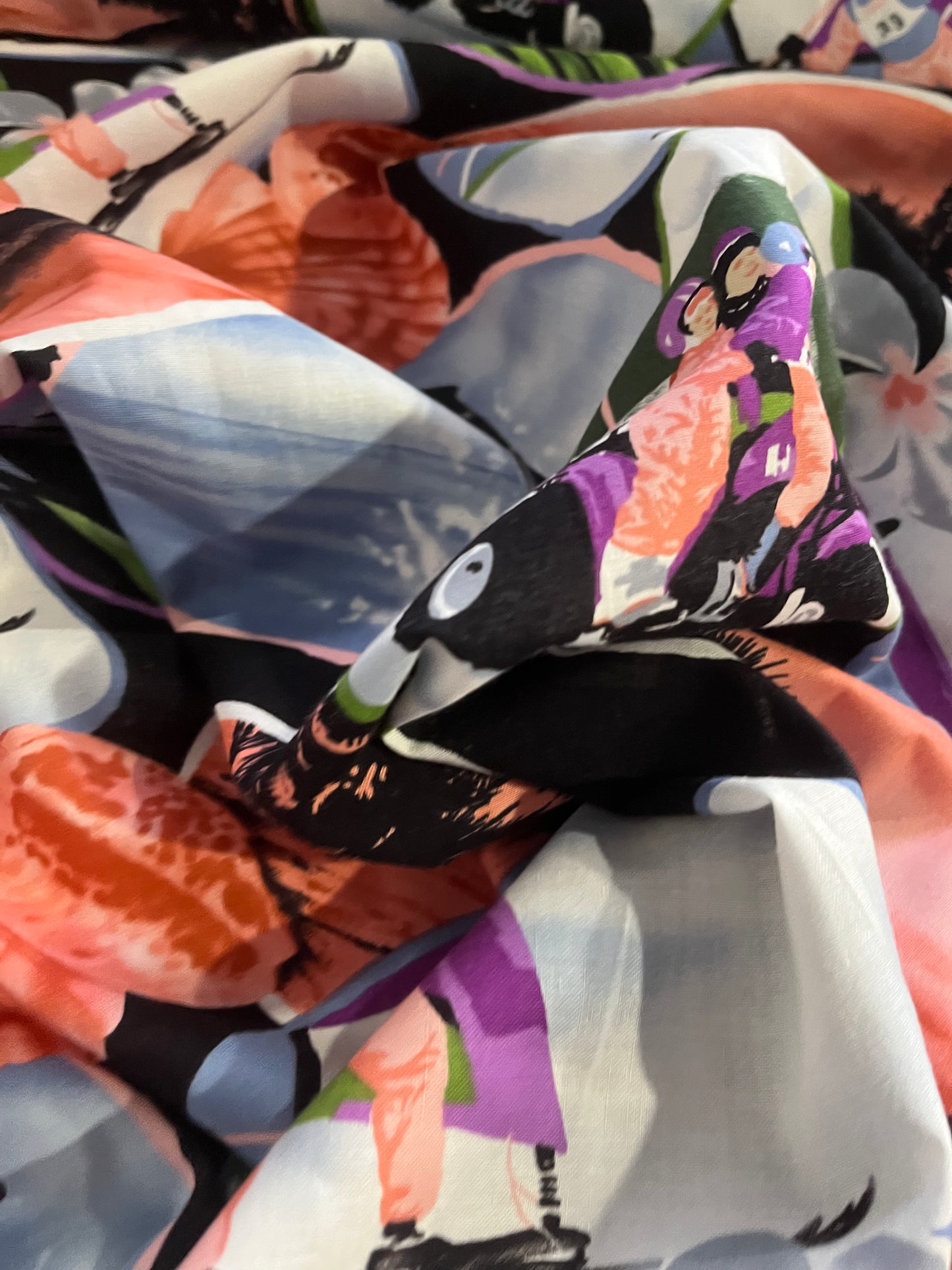 CLAUDY 021 cotton voile comic print