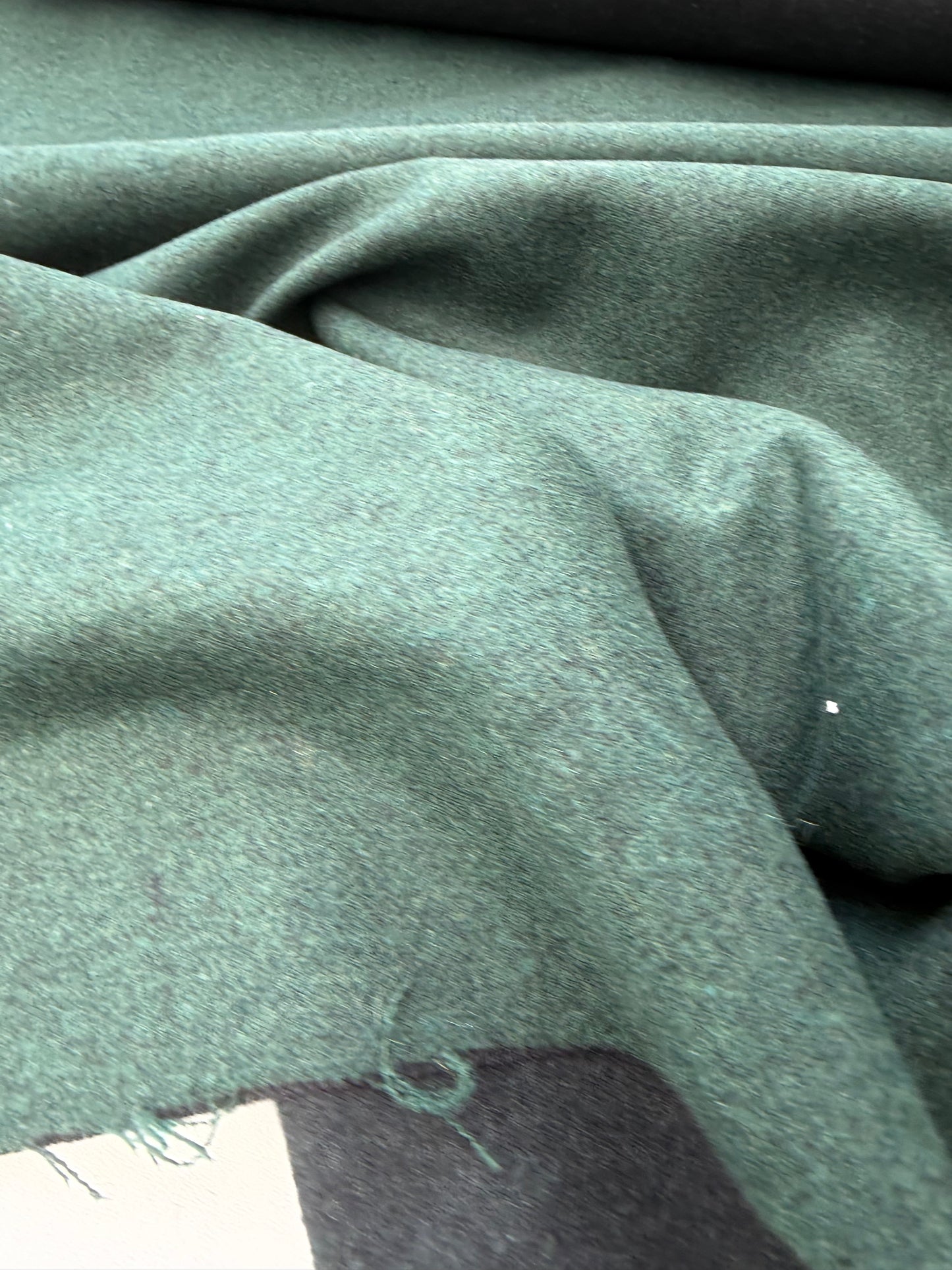 WOOL EDIT 026 dark green wool flannel