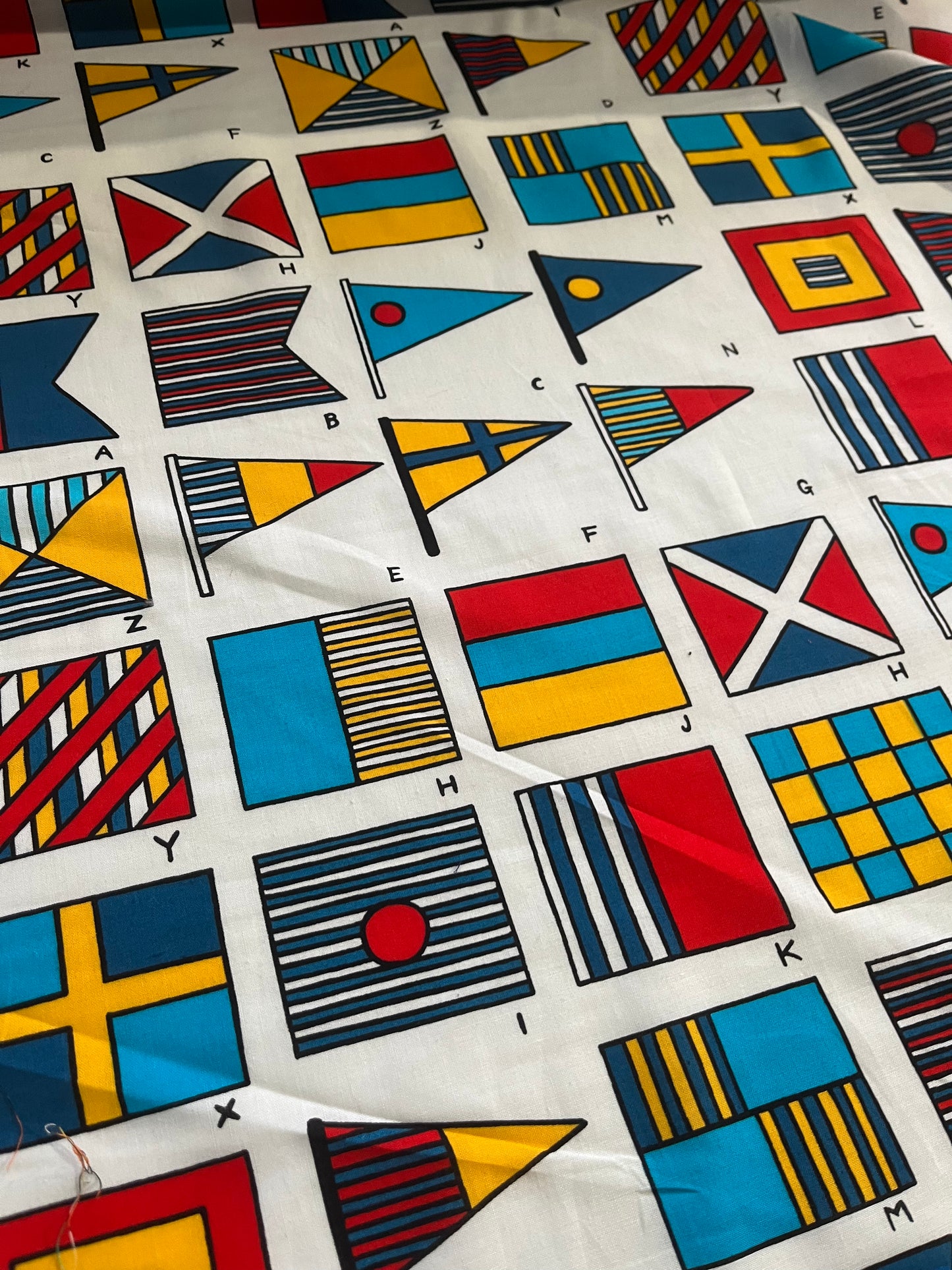 CLAUDY 022 cotton voile flag print