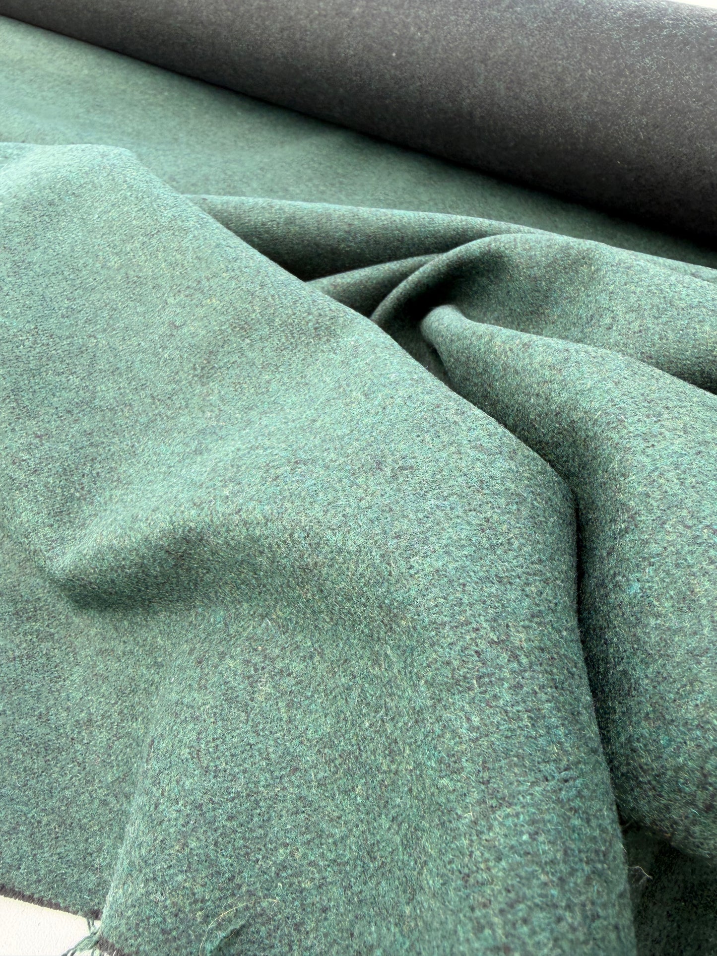 WOOL EDIT 026 dark green wool flannel