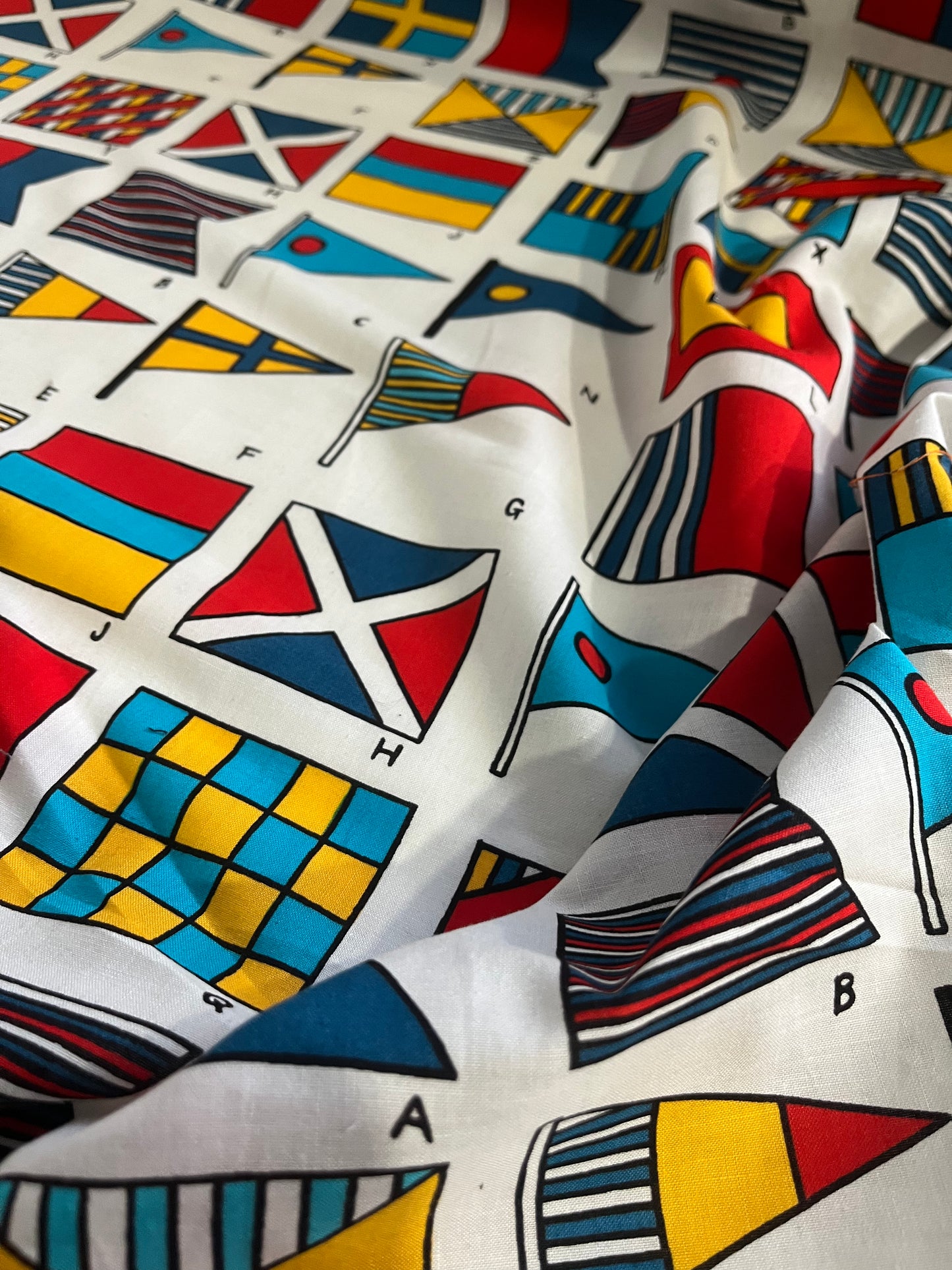 CLAUDY 022 cotton voile flag print