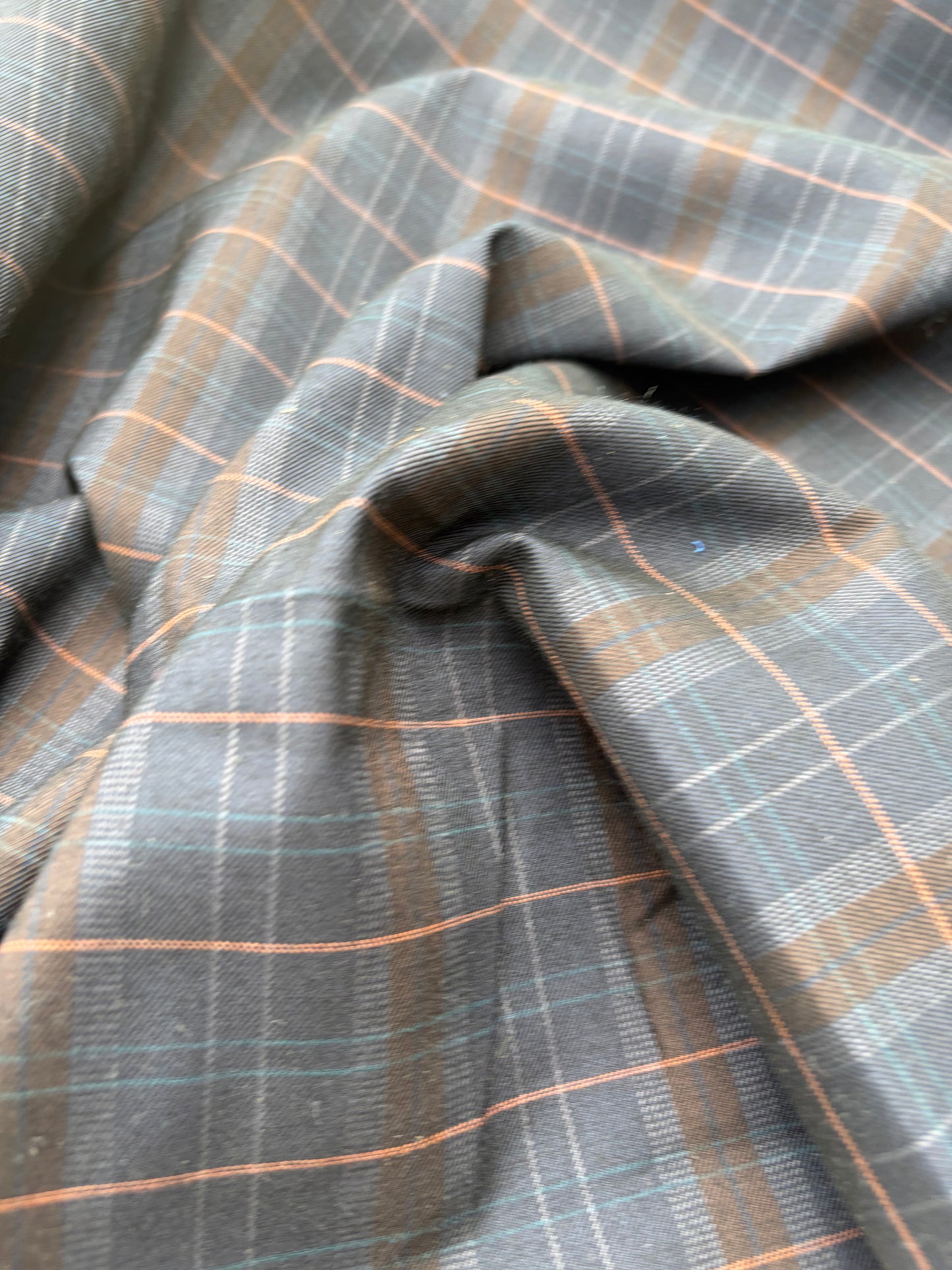 WOOL EDIT 027 black/blue checkered wool stretch