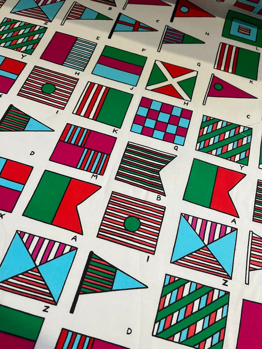 CLAUDY 023 cotton voile flag print