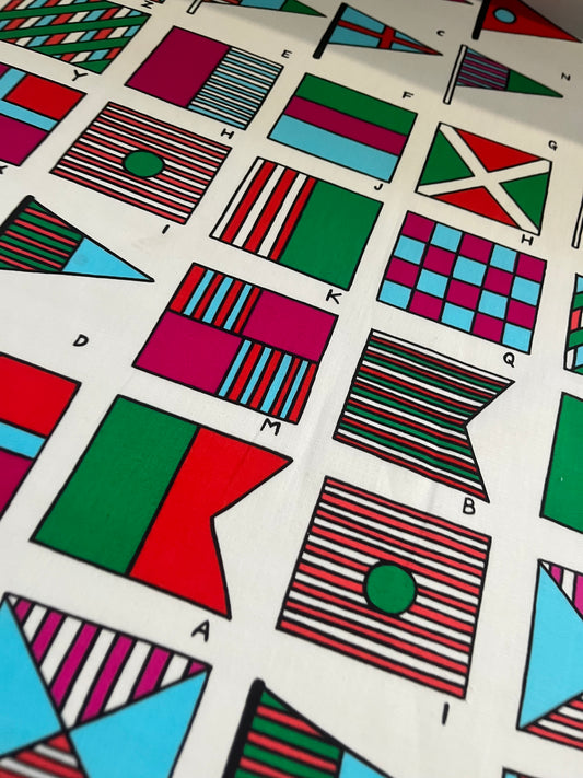 CLAUDY 023 cotton voile flag print