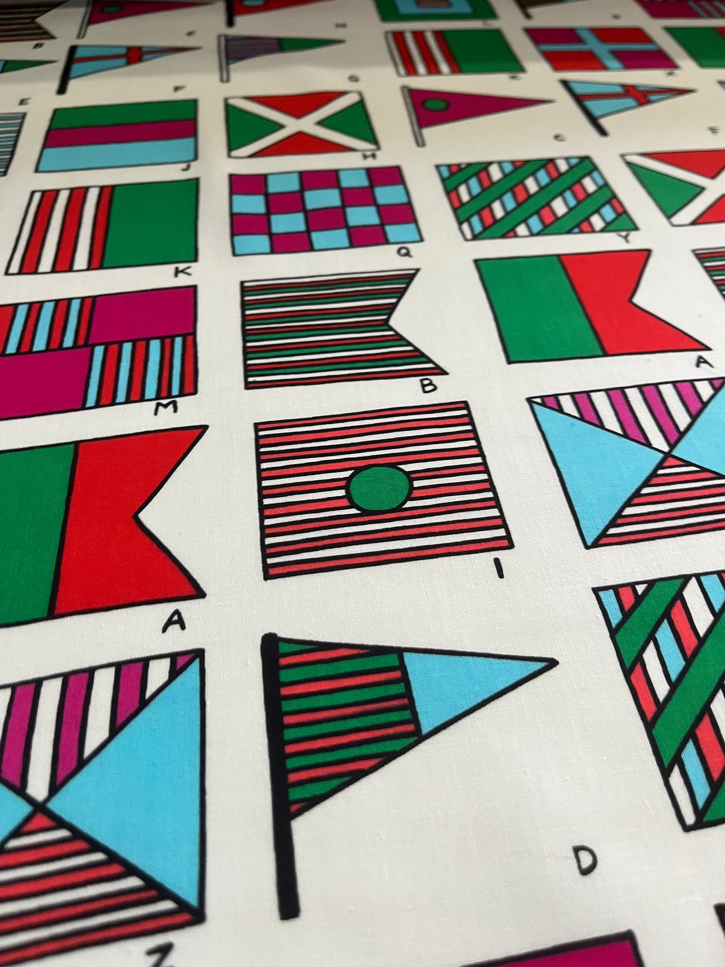 CLAUDY 023 cotton voile flag print