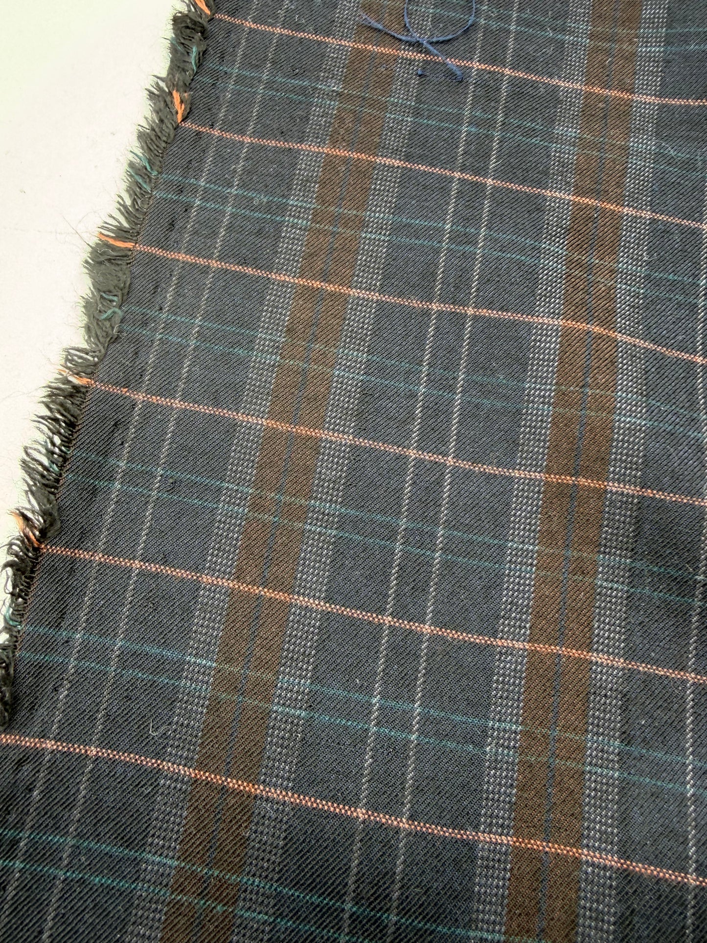 WOOL EDIT 027 black/blue checkered wool stretch