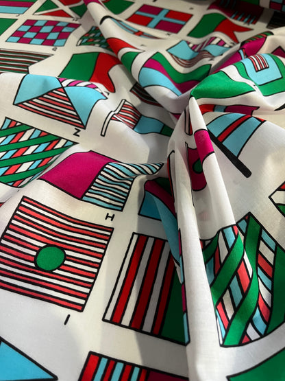 PC CLAUDY 023 cotton voile flag print