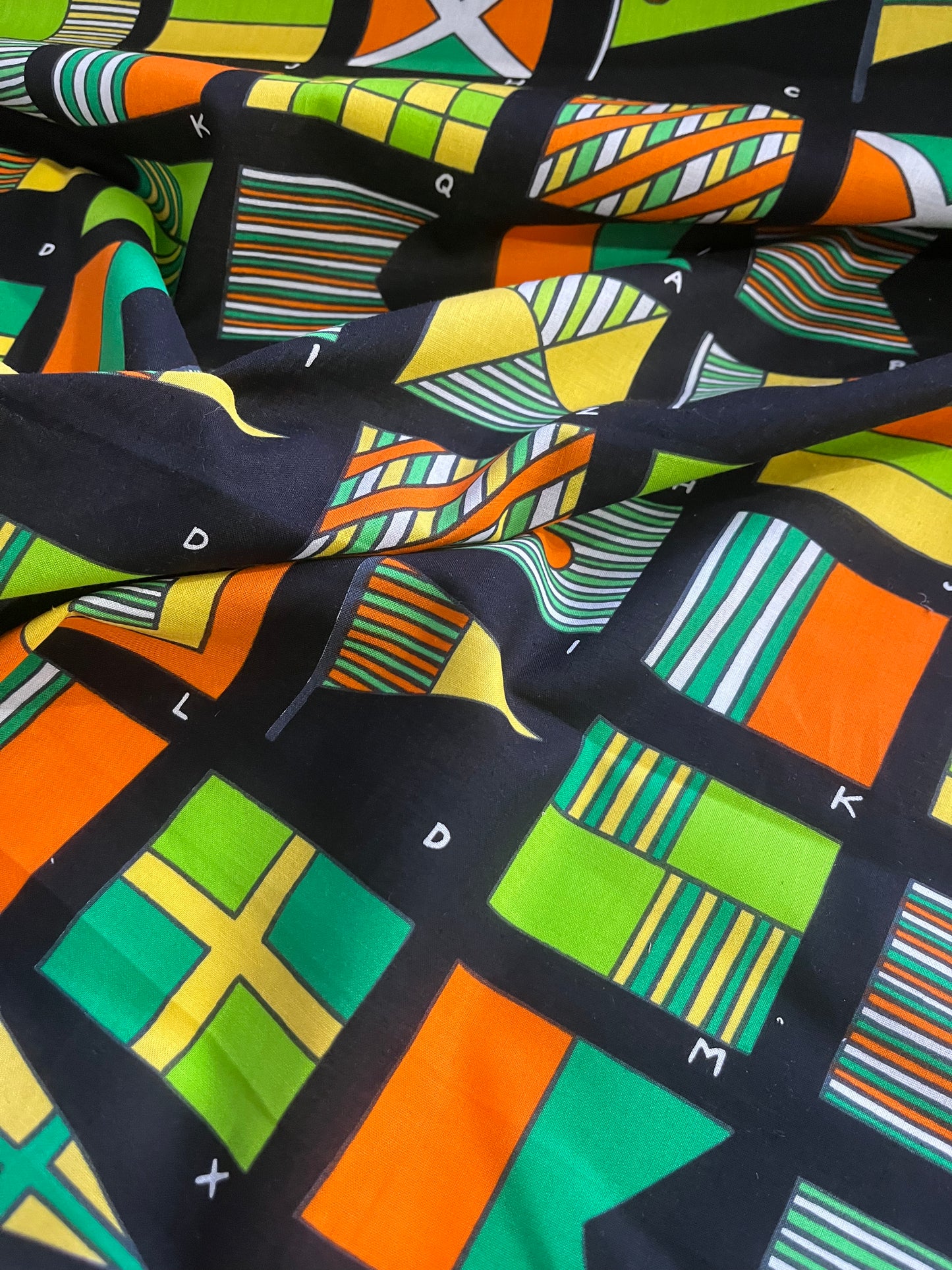 CLAUDY 024 cotton voile flag print