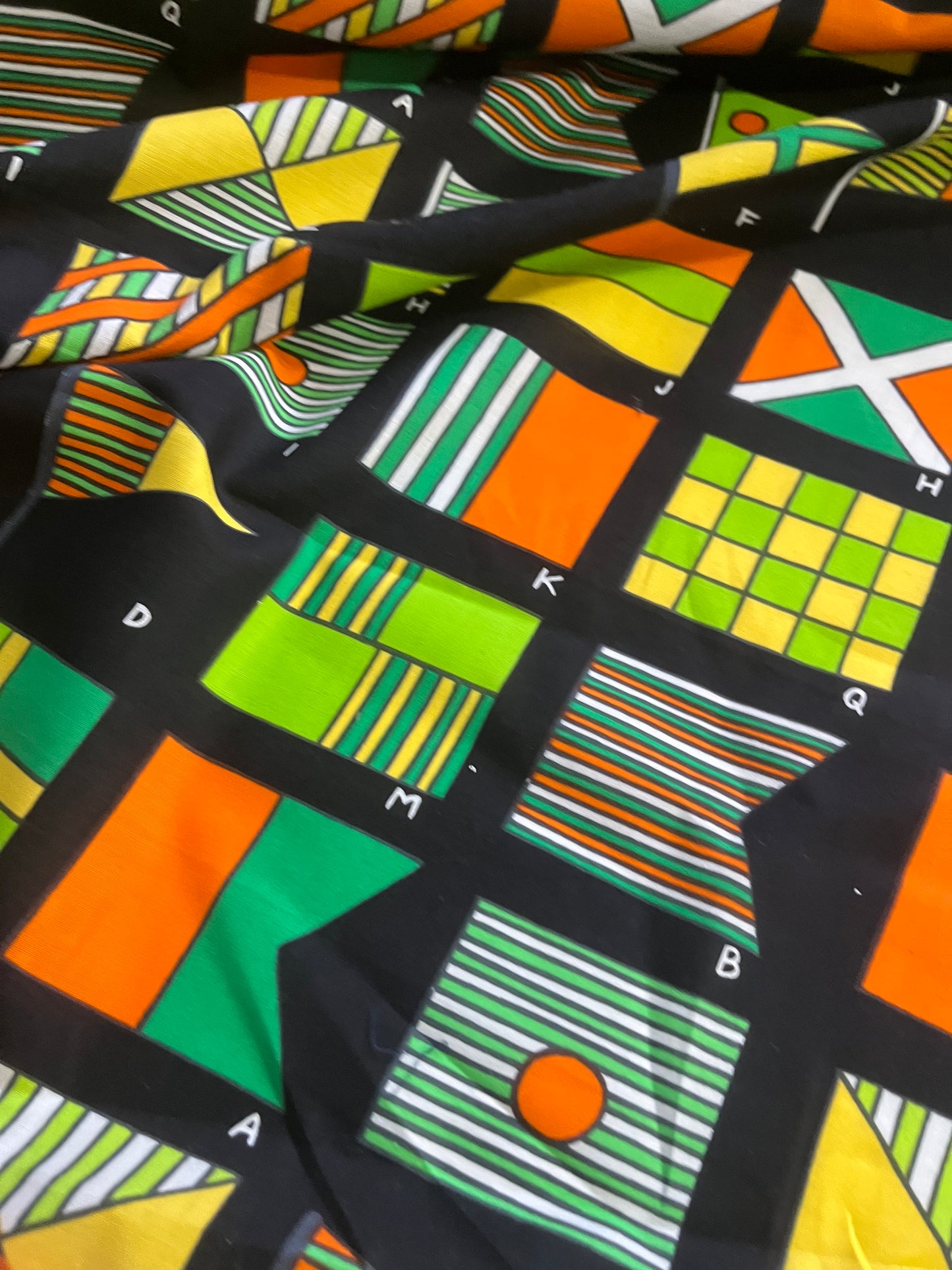 CLAUDY 024 cotton voile flag print