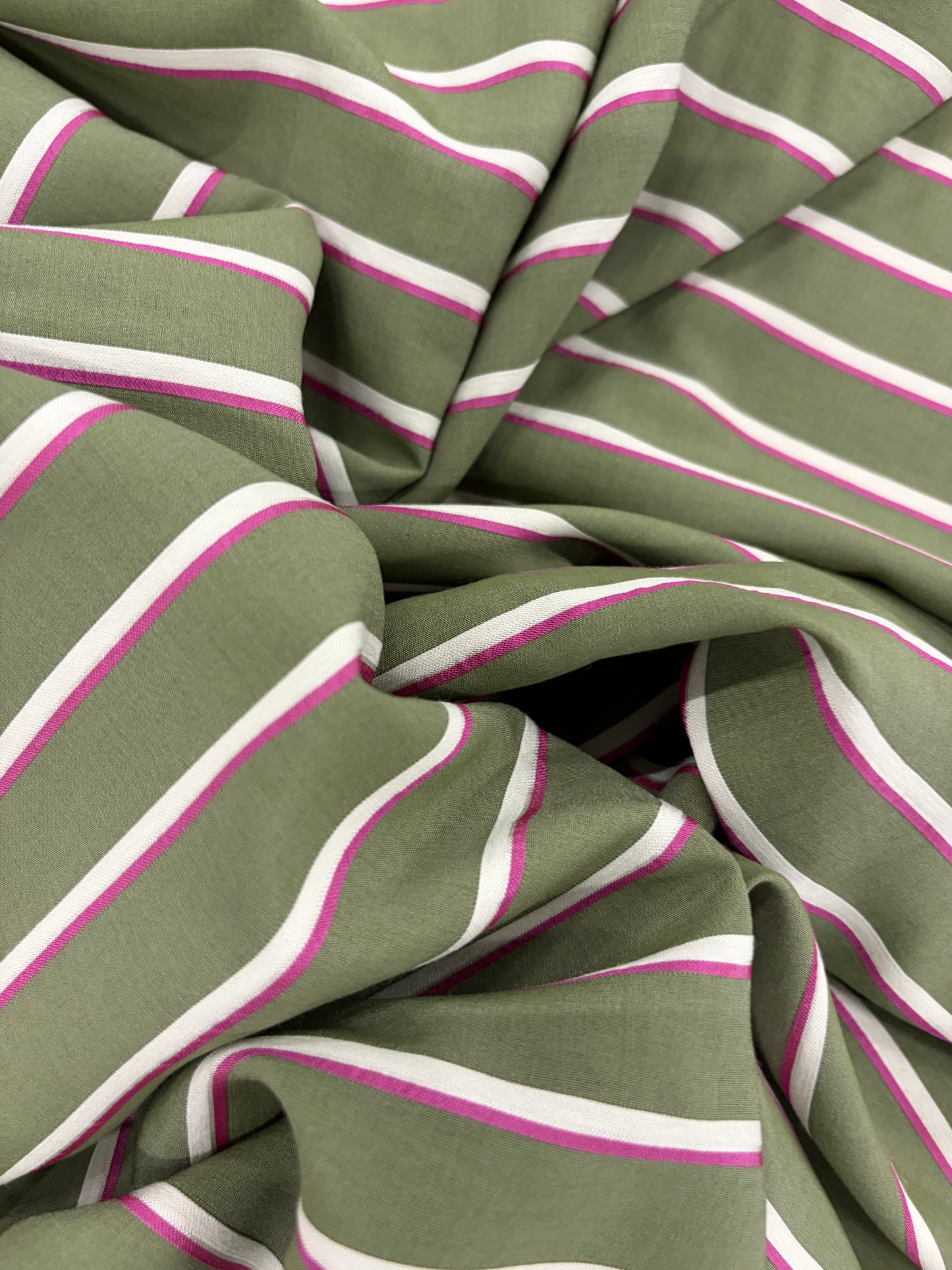 EMILE 020 cotton colourwoven horizontal striped shirting fabric