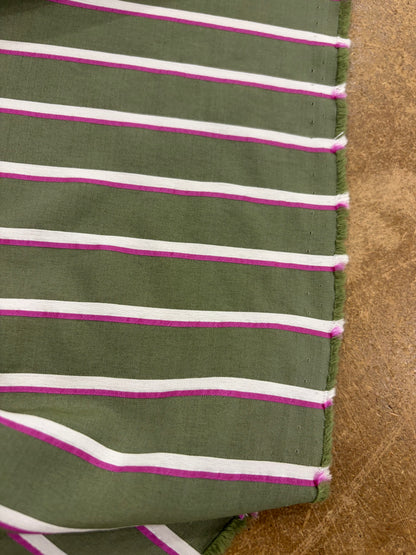 EMILE 020 cotton colourwoven horizontal striped shirting fabric