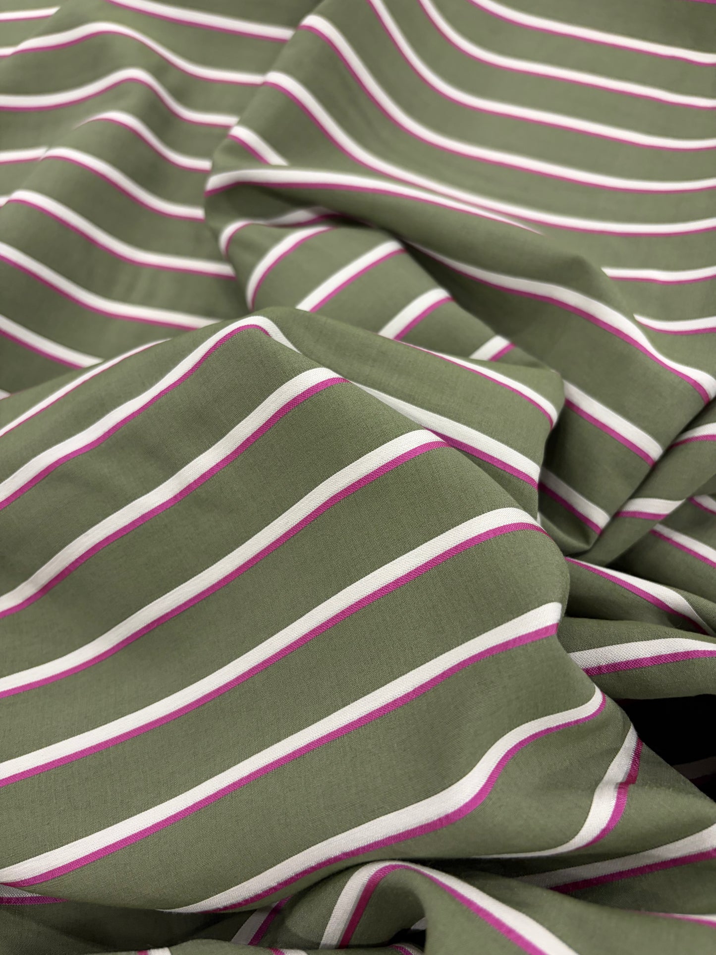 EMILE 020 cotton colourwoven horizontal striped shirting fabric