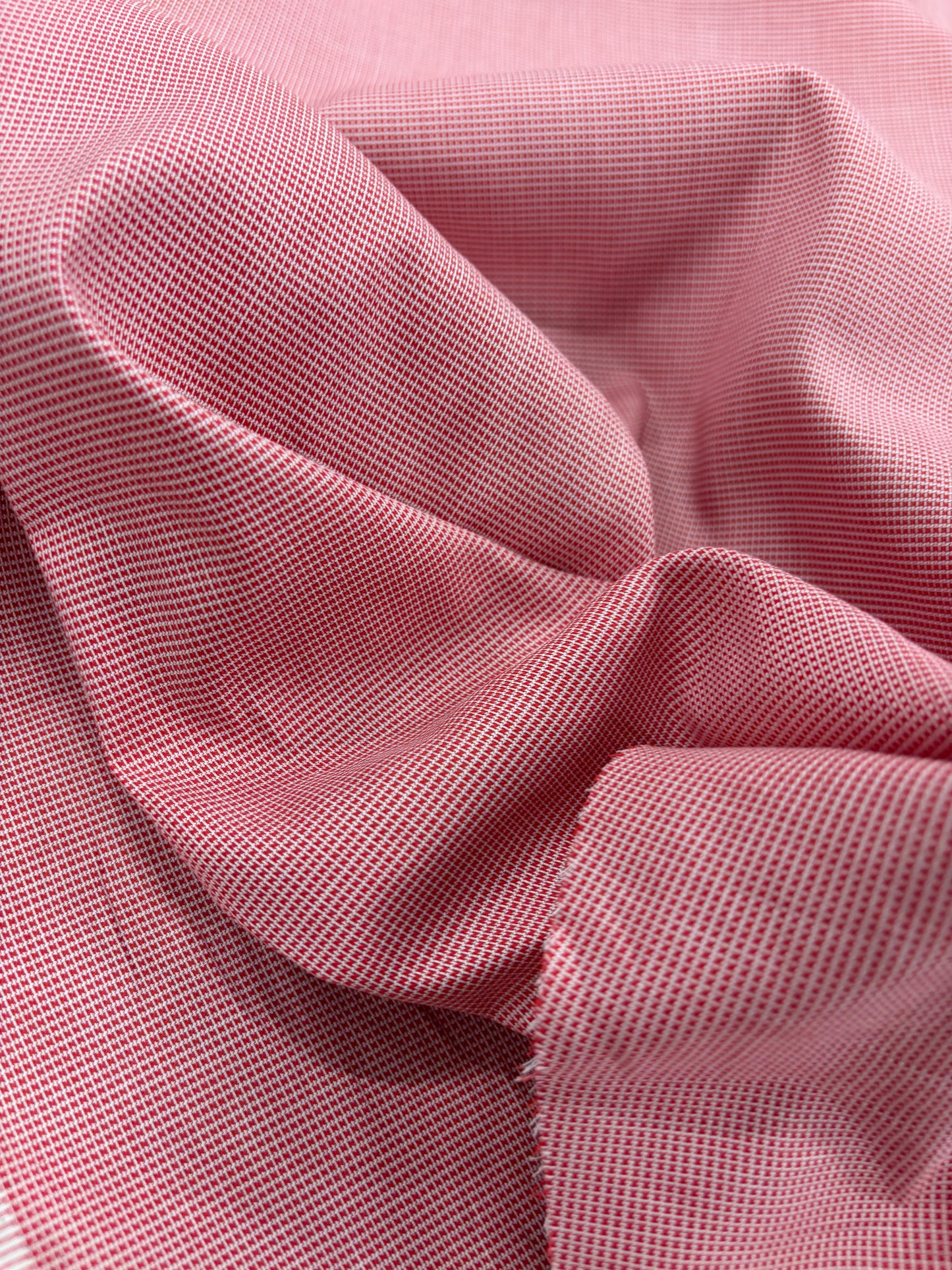 EMILE 021 red cotton colourwoven mini check