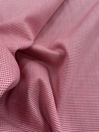 EMILE 021 red cotton colourwoven mini check