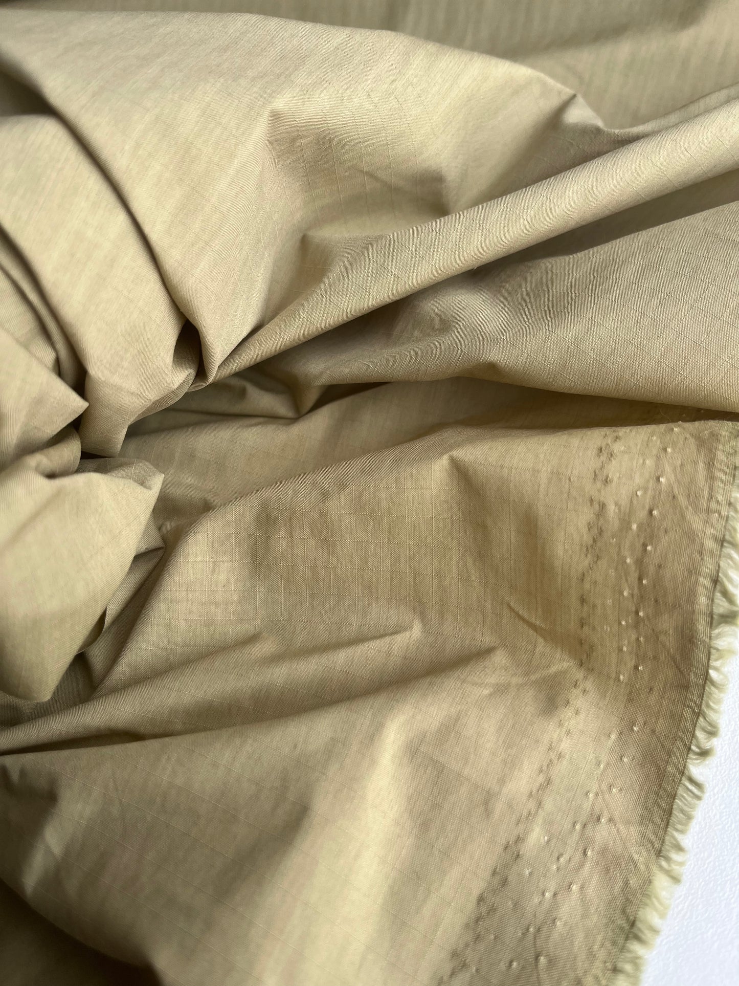 ZACHARIE 017 coated cotton ribstop papertouch light olive