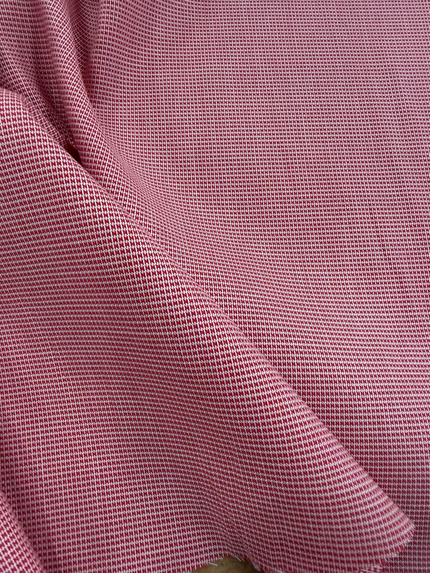 EMILE 021 red cotton colourwoven mini check