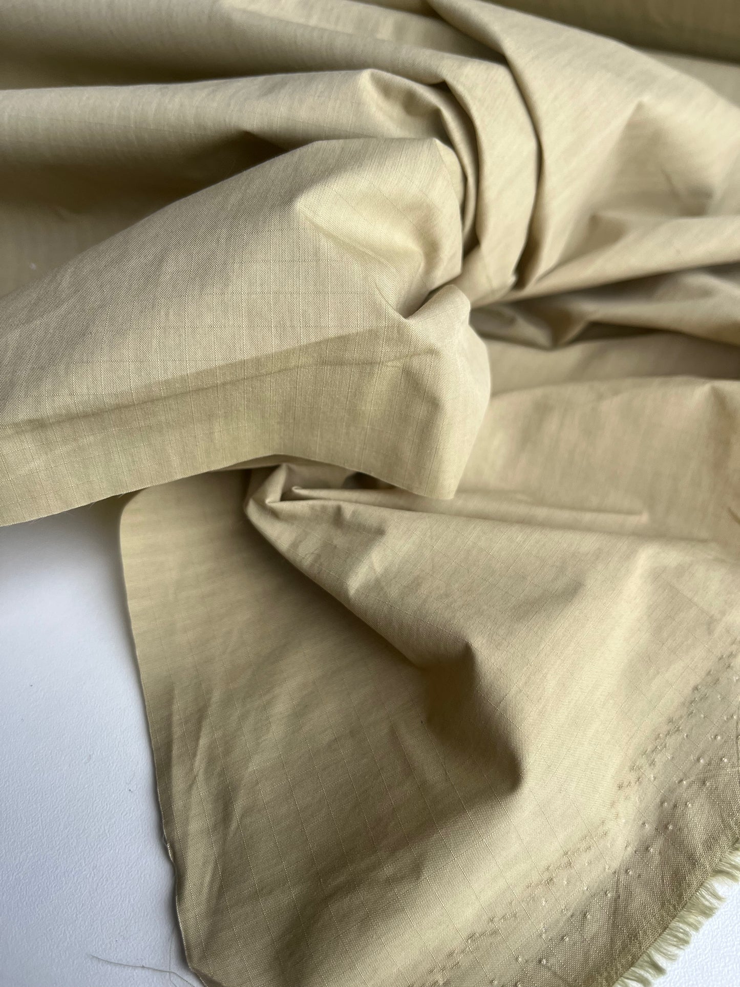 ZACHARIE 017 coated cotton ribstop papertouch light olive