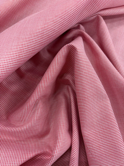 EMILE 021 red cotton colourwoven mini check