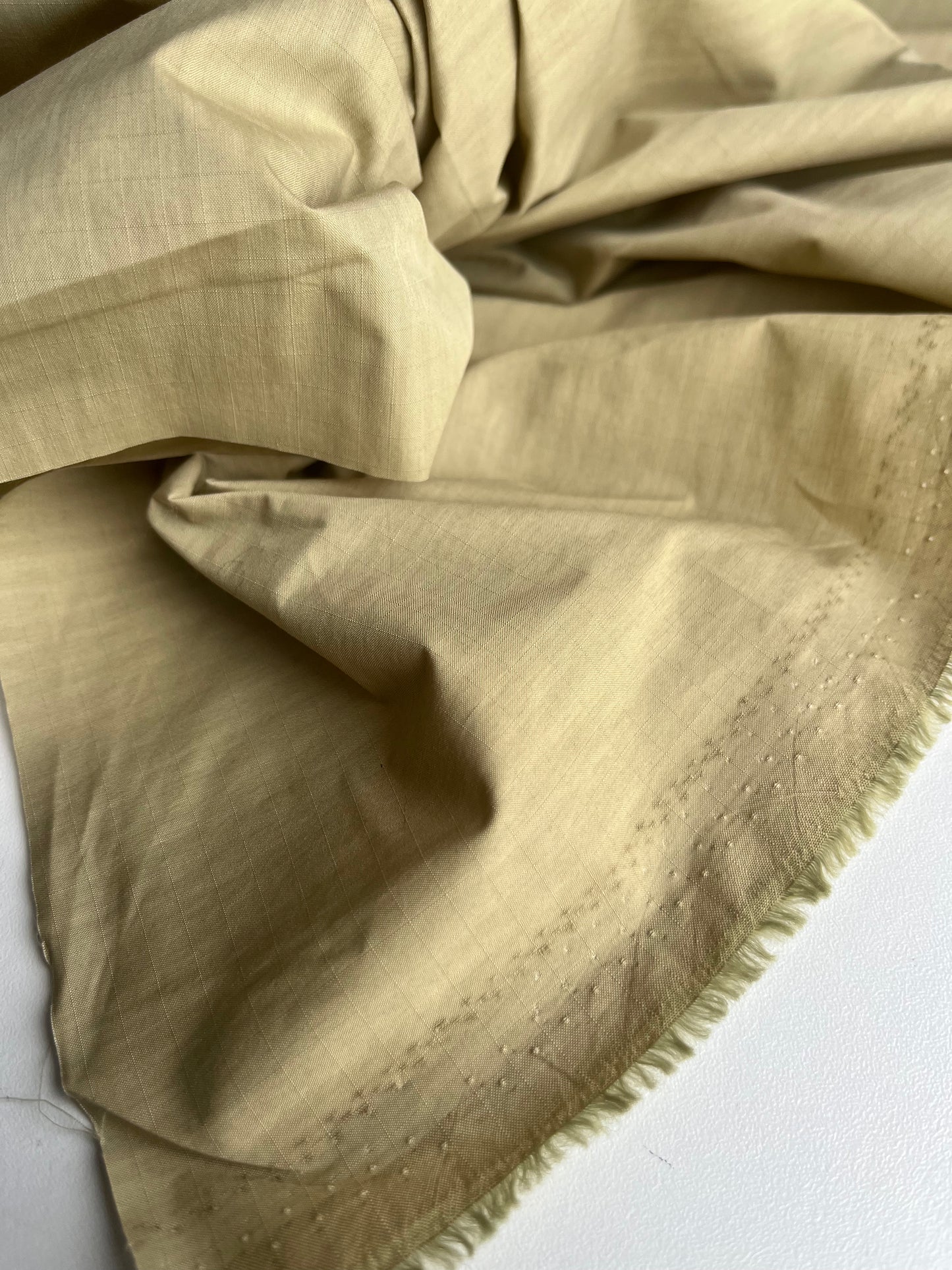 ZACHARIE 017 coated cotton ribstop papertouch light olive