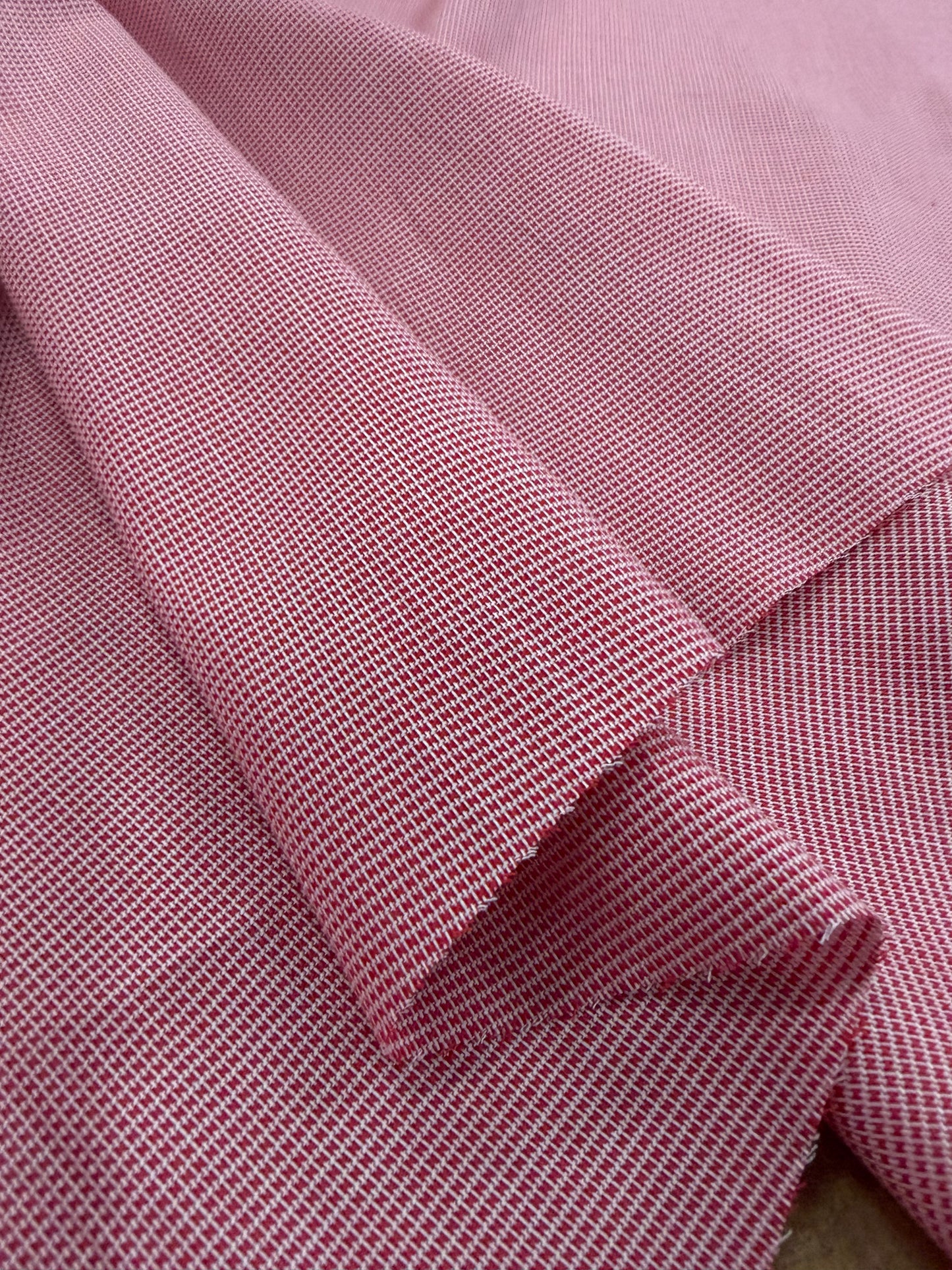 EMILE 021 red cotton colourwoven mini check