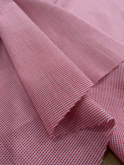 EMILE 021 red cotton colourwoven mini check