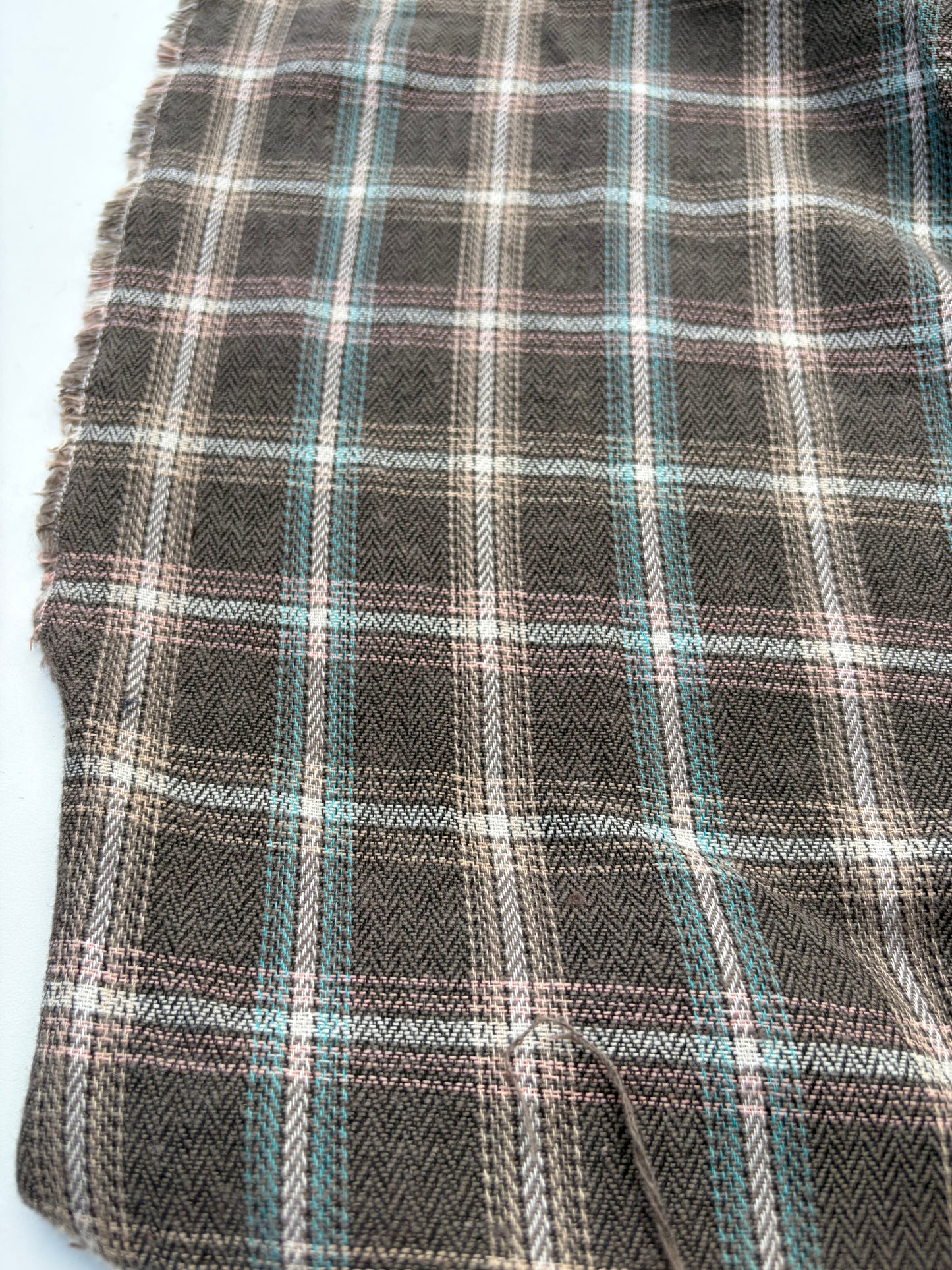 WOOL EDIT 030 brown shirting check with wool