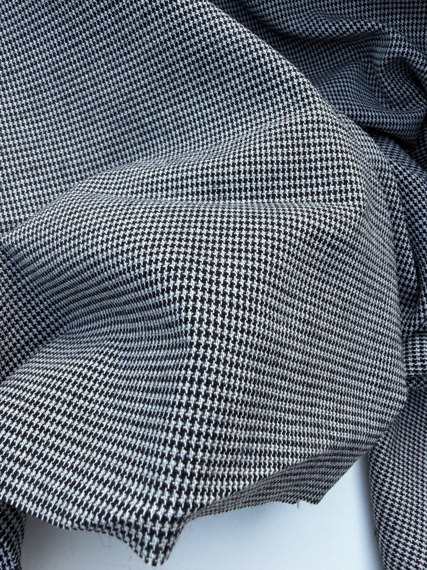 WOOL EDIT 032 black/white mini checkered wool stretch
