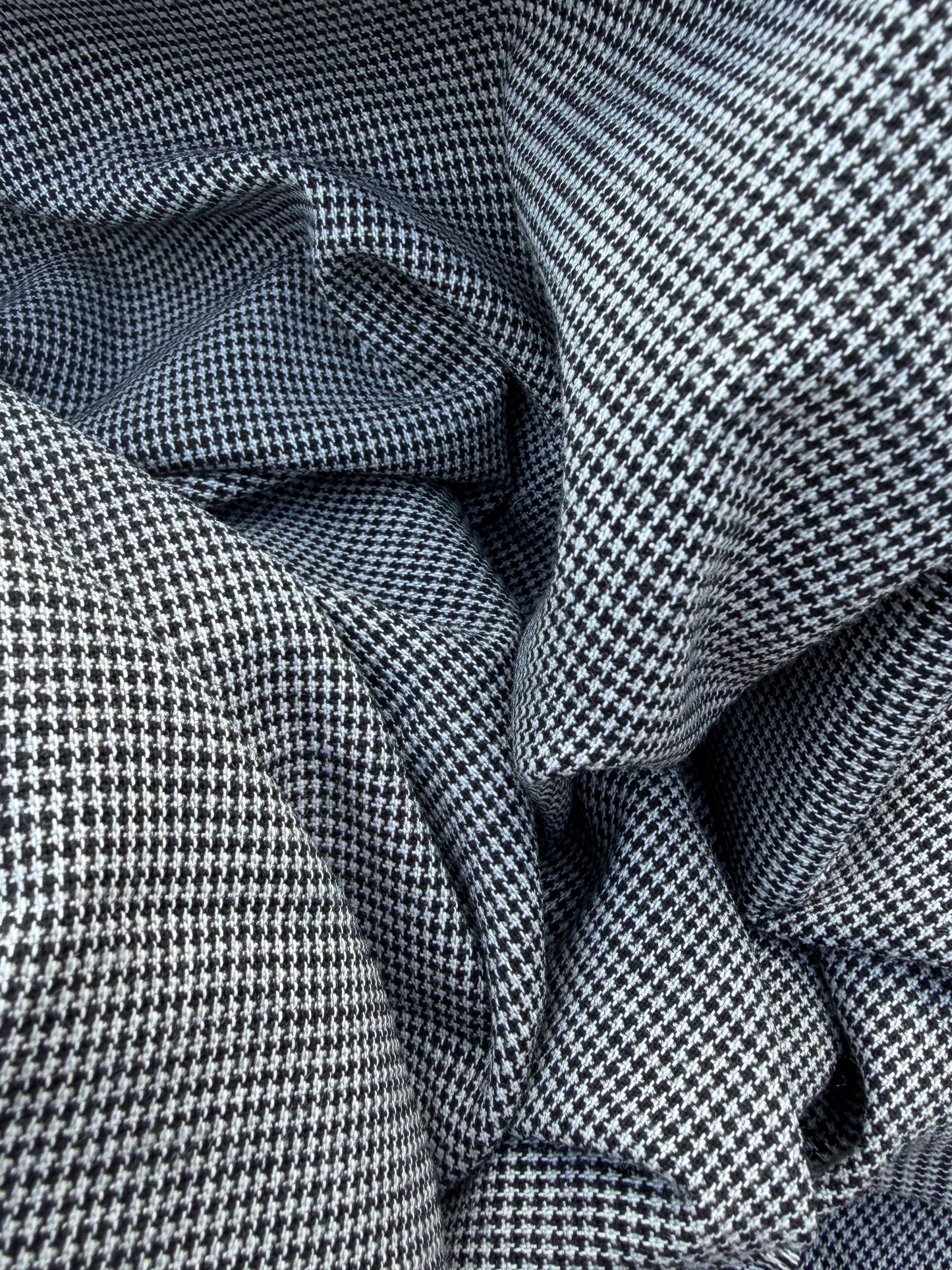WOOL EDIT 032 black/white mini checkered wool stretch