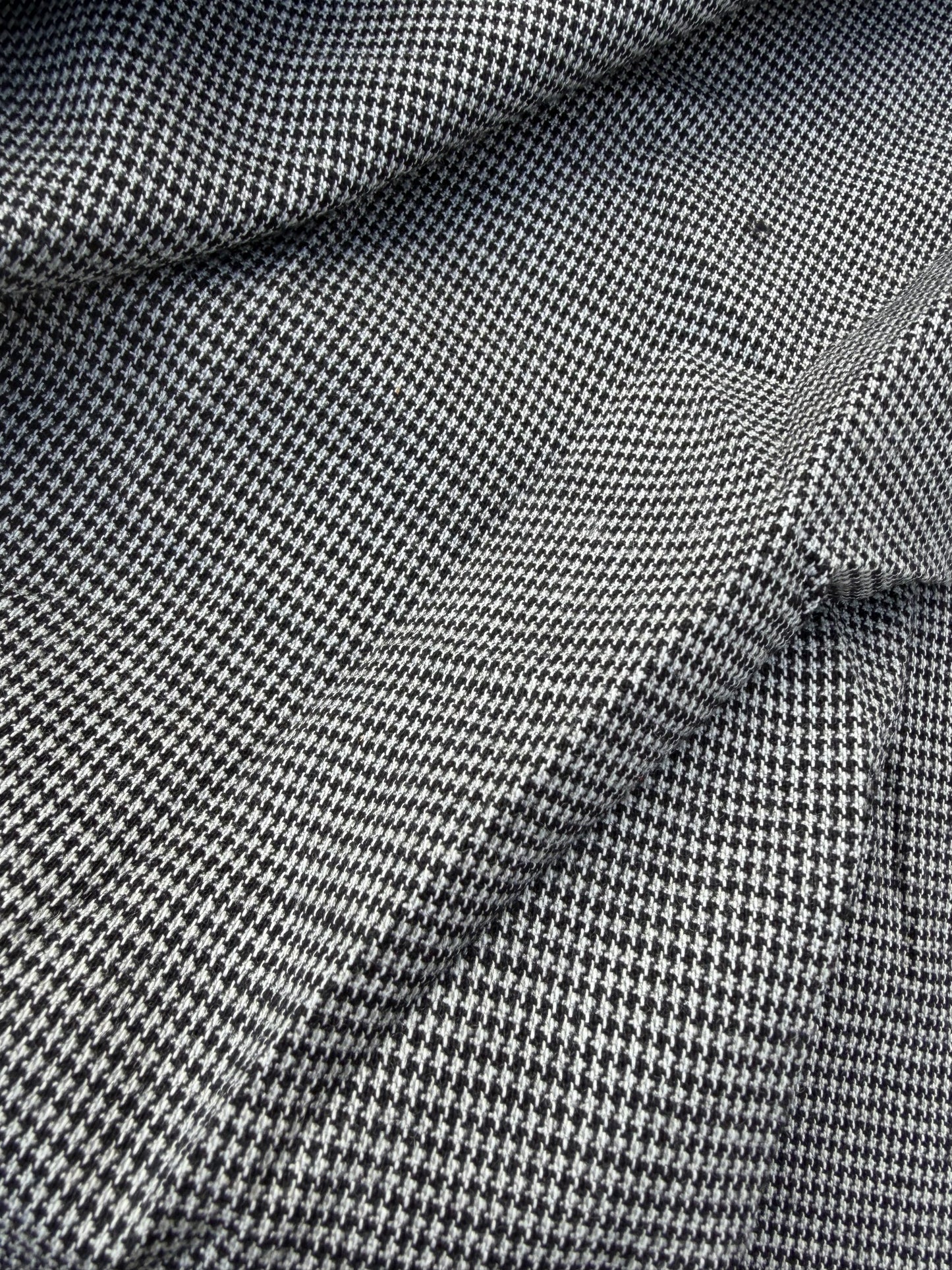WOOL EDIT 032 black/white mini checkered wool stretch