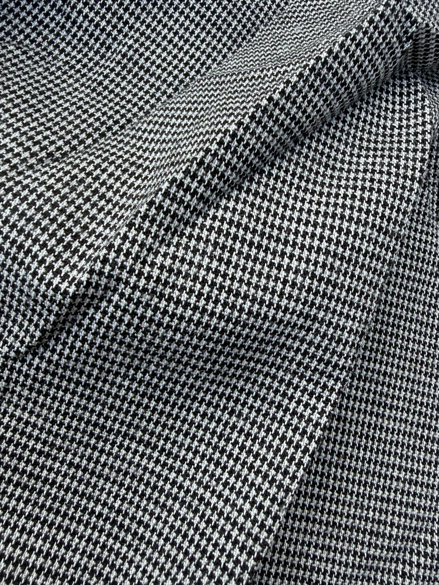 WOOL EDIT 032 black/white mini checkered wool stretch
