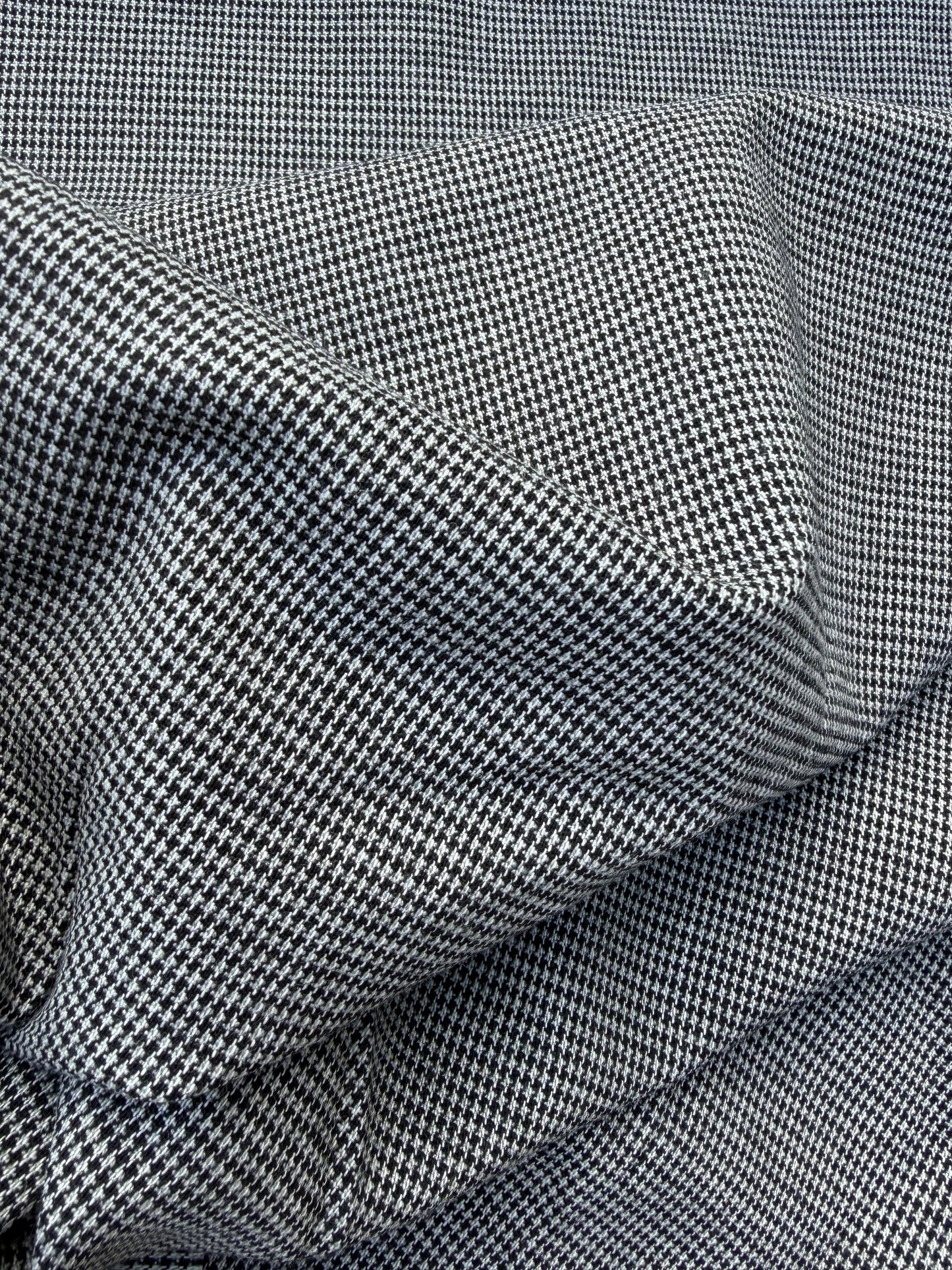 WOOL EDIT 032 black/white mini checkered wool stretch