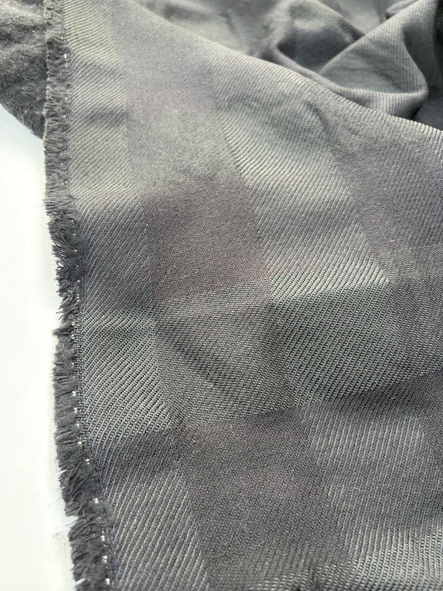 WOOL EDIT 033 black heavy wool checkered coat fabric