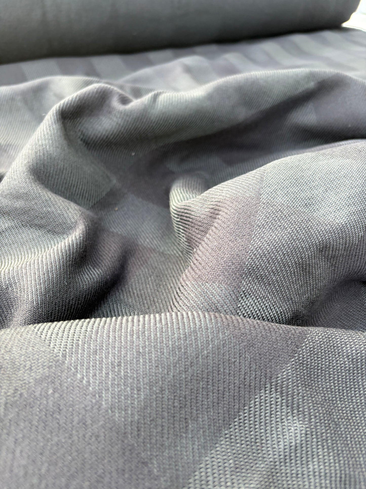 WOOL EDIT 033 black heavy wool checkered coat fabric