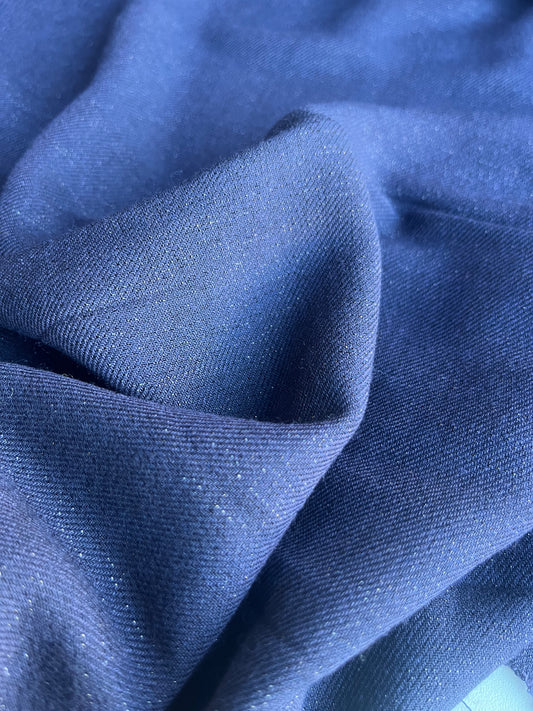 ZACHARIE 021 viscose/wool navy/lurex