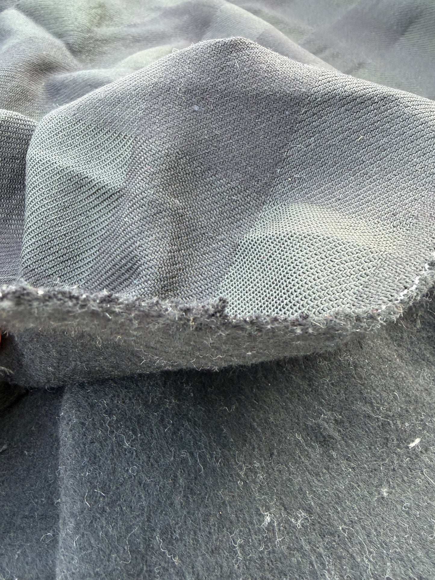 WOOL EDIT 033 black heavy wool checkered coat fabric