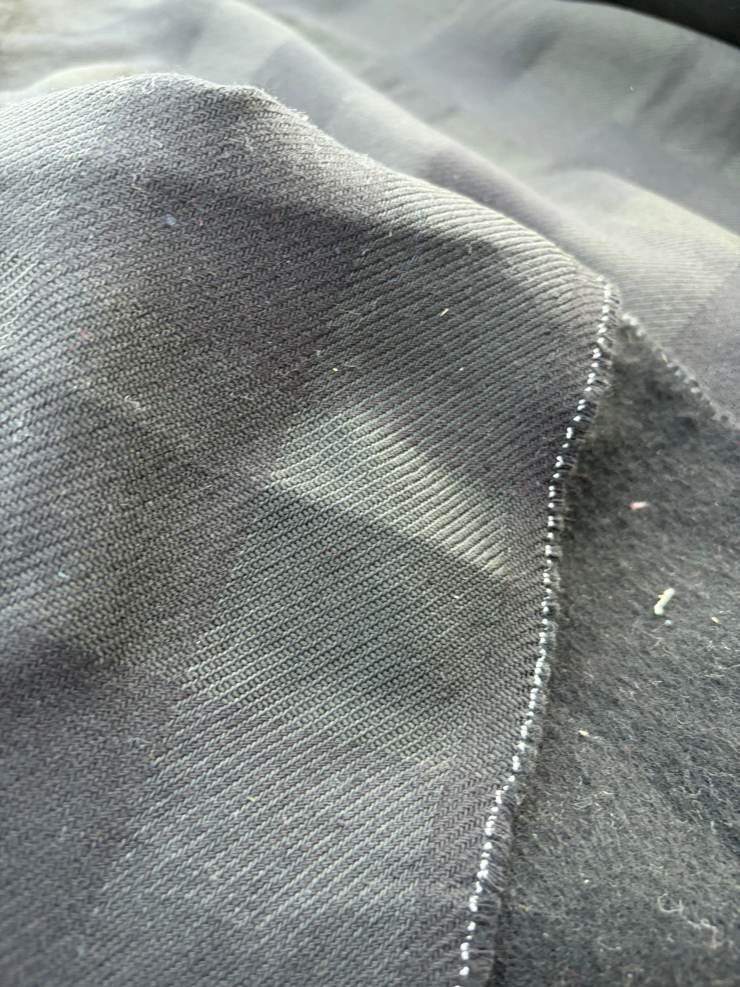 WOOL EDIT 033 black heavy wool checkered coat fabric