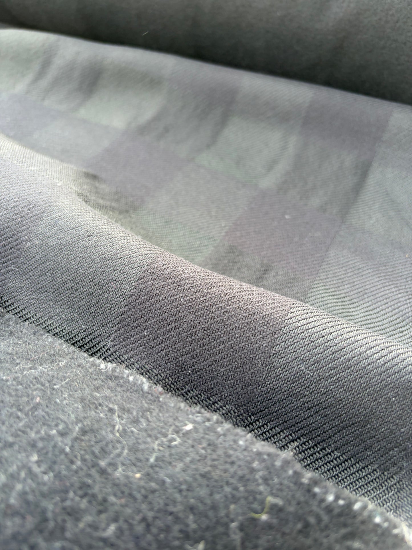 WOOL EDIT 033 black heavy wool checkered coat fabric