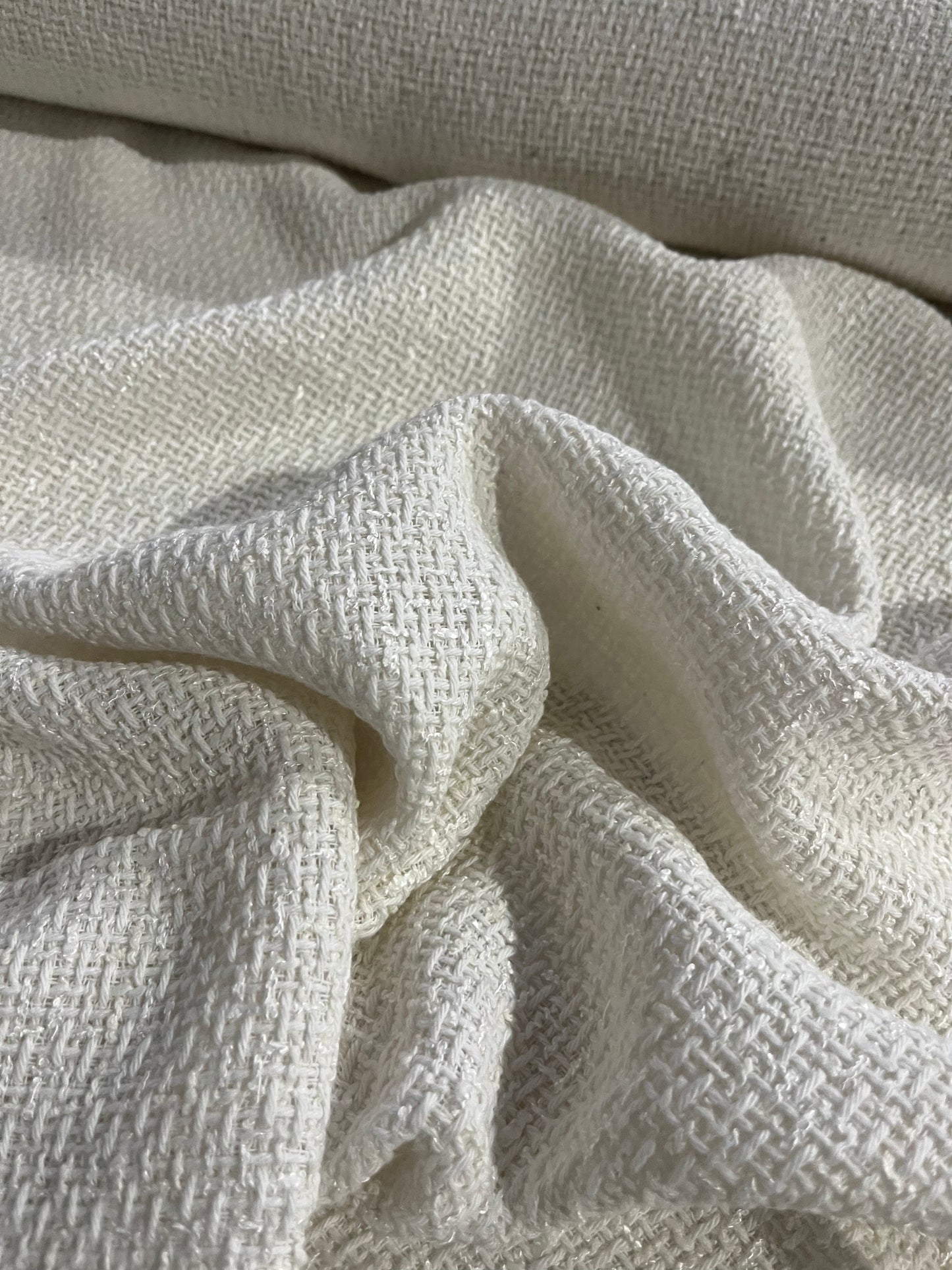 ALESSIA 002 cotton tweed Chanel style white