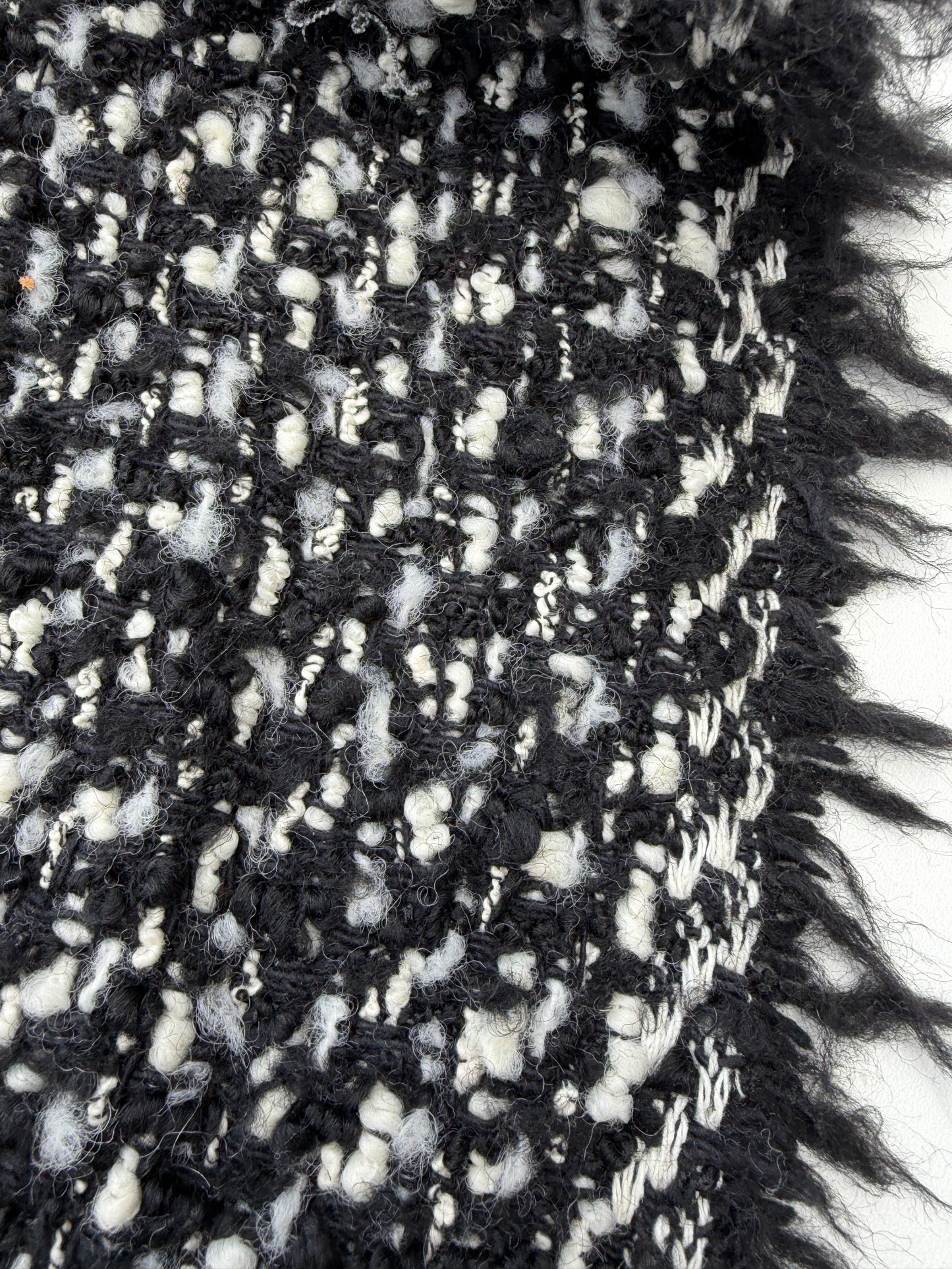 WOOL EDIT 034 black/white heavy wool bouclette fabric