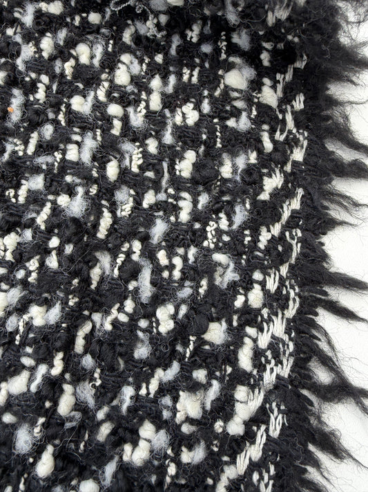 WOOL EDIT 034 black/white heavy wool bouclette fabric